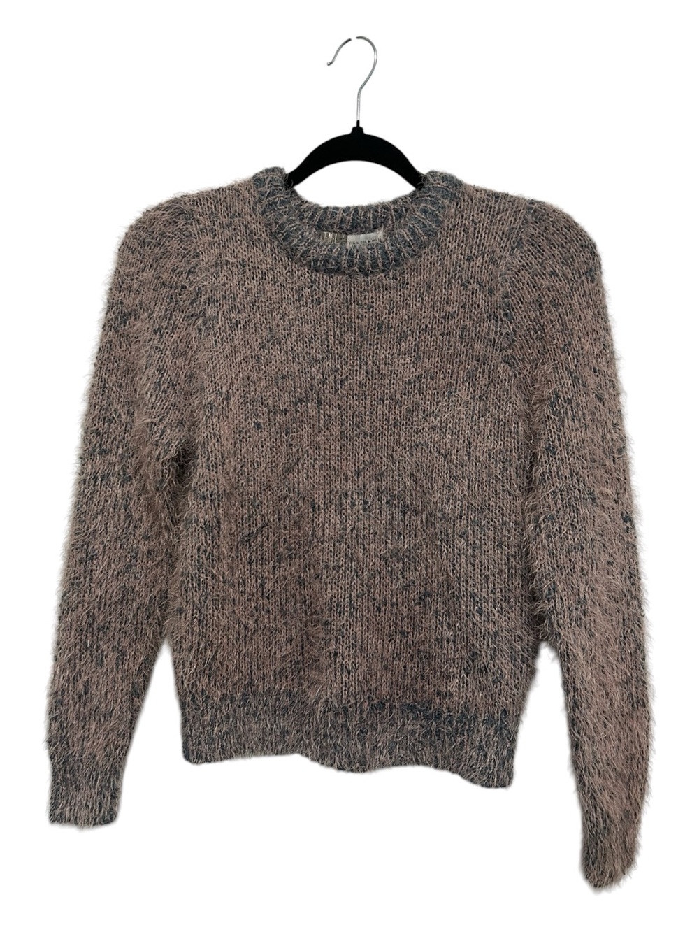 TNL Fuzzy Crewneck Sweater in Pink & Blue